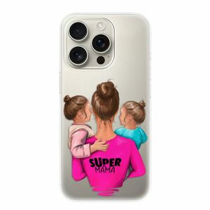 Odolné silikonové pouzdro iSaprio - Super Mama - Two Girls - iPhone 16 Pro obraz