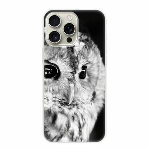 Odolné silikonové pouzdro iSaprio - BW Owl - iPhone 16 Pro Max obraz