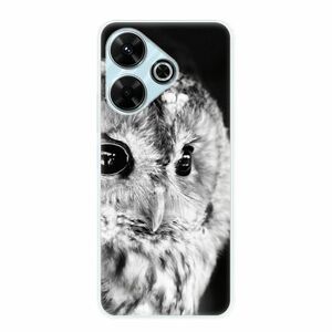 Odolné silikonové pouzdro iSaprio - BW Owl - Xiaomi Redmi 13 obraz