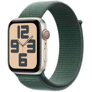 Apple Watch SE GPS + Cellular 40mm Starlight Aluminium Case with Lake Green Sport Loop obraz