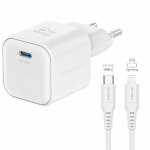 SWISTEN síťový adaptér 1x USB-C 35 W PD, bílý + datový kabel USB-C/lightning 1, 2 m, bílý obraz