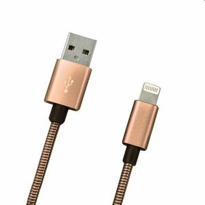 MobilNET Datový a nabíjecí kabel USB/Lightning, 2A, 1m, medený obraz