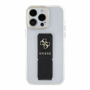 Guess PU Grip Stand 4G Metal Logo Zadní kryt pro iPhone 15 Pro, black obraz