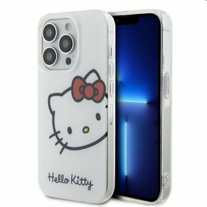 Zadní kryt Hello Kitty IML Head Logo pro Apple iPhone 13 Pro, bílé obraz