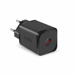 SBS Cestovní adaptér Mini USB-C, GaN, 45 W, PD, černá obraz