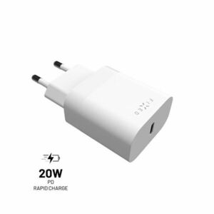 FIXED Síťová nabíječka s USB-C, PD, 20W, bílá obraz