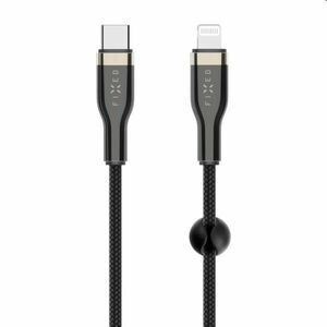 FIXED Datový a nabíjecí opletený kabel USB-C/Lightning MFI, PD, 0, 5 m, černý obraz