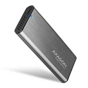 AXAGON EEM2-SG2 USB-C 3.2 Gen 2 - M.2 NVMe & SATA SSD screwless RAW box, strieborný obraz