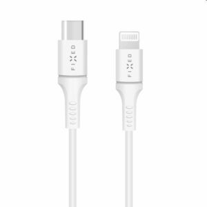 FIXED Datový a nabíjecí kabel USB-C/Lightning MFI, PD, 60 W, 1 m, bílý obraz