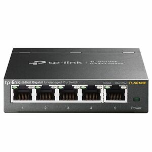 TP-Link TL-SG105E 5-Port Gigabit Easy Smart Switch, black obraz