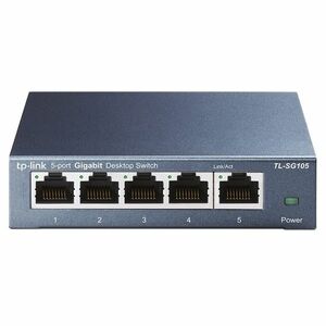 TP-Link TL-SG105 5x Gigabit Desktop Switch, steel grey obraz