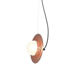 ACA Lighting závěsné svítidlo 1XG9 mosaz/černý kov + sklo 14X20XH122CM HYDRA HL4301P23BC obraz