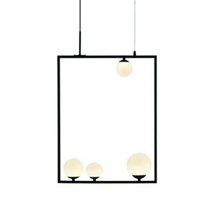 ACA Lighting závěsné svítidlo 4XG9 QUADRO černá kov + bílá 49X12X120CM OD91494PB obraz