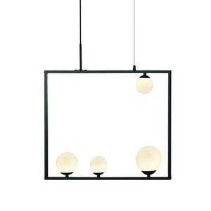 ACA Lighting závěsné svítidlo 4XG9 QUADRO černá kov + bílá 64X12X120CM OD91644PB obraz