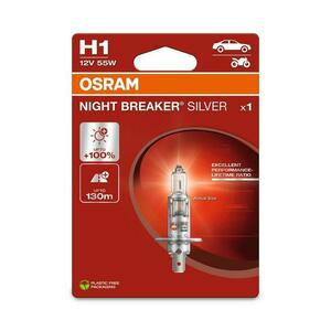 OSRAM H1 12V 55W P14.5s NIGHT BREAKER SILVER +100% 64150NBS-1BL obraz