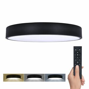 Solight LED osvětlení s dálkový ovladačem LECCE, 50W, 3100lm, 40cm, změna chromatičnosti, stmívatelné, černá WO799-1-B obraz