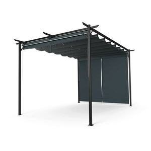 Blumfeldt Pantheon Robust Pergola, 3x4 m práškově lakovaná ocel odolná vůči povětrnostním vlivům s bočními roletami obraz