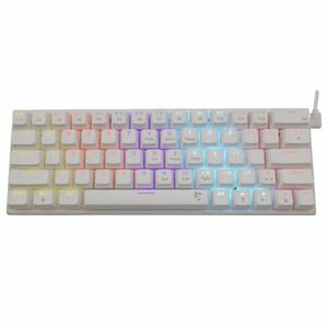 White Shark Gaming mechanical keyboard WAKIZASHI 2, blue switch, US, white obraz