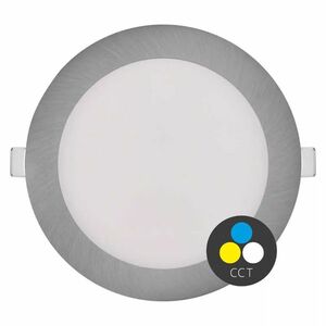 EMOS Stříbrný vestavný LED panel kulatý 170mm 12, 5W CCT Premium ZD1233 obraz