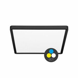 Ecolite LED svítidlo čtverec 24W 30cm CCT 2400lm IP40 černý lem W008S-CCT/24W/CR obraz