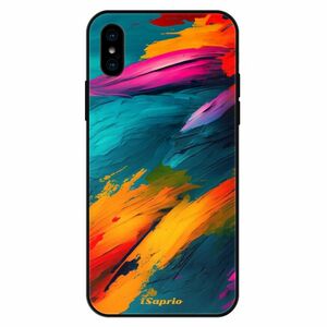 Lesklé pouzdro Exclusive iSaprio - Blue Paint - iPhone X/XS obraz