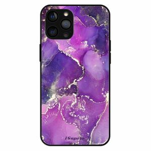 Lesklé pouzdro Exclusive iSaprio - Purple Marble 10 - iPhone 12 Pro obraz