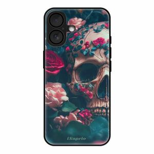 Lesklé pouzdro MagSafe iSaprio - Skull in Roses - iPhone 16 obraz