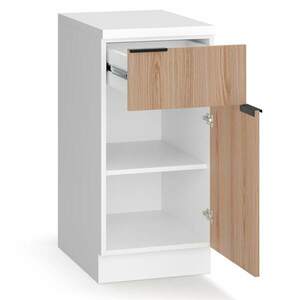 Blumfeldt WoodVista skříňka se zásuvkami, Robustní MDF pracovní deska, Soft-Close panty, Hliníkové úchyty obraz