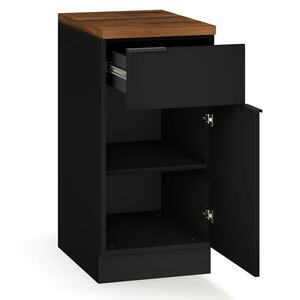 Blumfeldt WoodVista skříňka se zásuvkami | Robustní MDF pracovní deska | Soft-Close panty | Hliníkové úchyty obraz