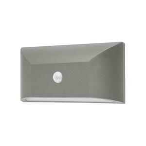 ACA Lighting venkovní LED nástěnné svítidlo se senzorem max 6m šedá 230V IP65 6W 3.000K 350lm SLIM22PIR obraz