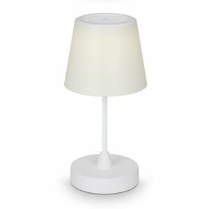 BRILONER LED venkovní stolní lampa s dotykovým vypínačem, pr.30 cm, LED modul, 3 W, 340 Lm, bílé IP44 BRILO 7032-416 obraz