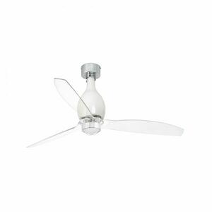 FARO MINI ETERFAN M LED, bílá/transparentní, stropní ventilátor s DC motorem obraz