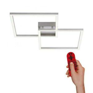 LEUCHTEN DIREKT is JUST LIGHT LED stropní svítidlo barva ocel, hranaté, Smart Home, stmívatelné, dálkový ovladač MEDION RGB+2700-5000K obraz