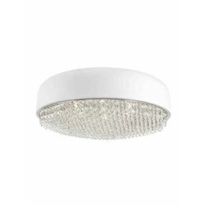 NOVA LUCE stropní svítidlo LYON matný bílý hliník a křišťál G9 6x5W 230V IP20 bez žárovky 8502961 obraz