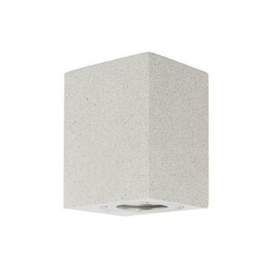 NOVA LUCE venkovní nástěnné svítidlo FUENTO bílý pískovec skleněný difuzor GU10 1x7W IP65 100-240V bez žárovky světlo dolů 9790541 obraz