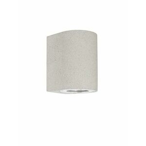 NOVA LUCE venkovní nástěnné svítidlo LIDO bílý pískovec skleněný difuzor GU10 1x7W IP65 100-240V bez žárovky světlo dolů 9790531 obraz