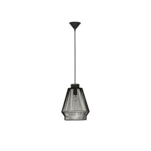 NOVA LUCE závěsné svítidlo BREDO černý hliník černý kabel E27 1x12W 230V IP20 bez žárovky 9586510 obraz