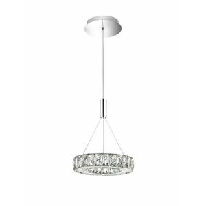 NOVA LUCE závěsné svítidlo CORONA chromovaný hliník akryl a křišťál LED 12W 230V 3000K IP20 7402402 obraz