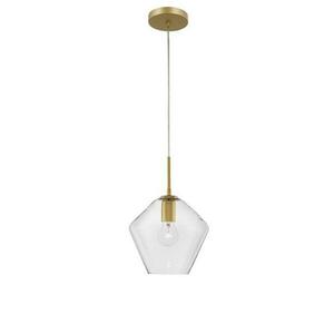NOVA LUCE závěsné svítidlo PRISMA zlatý kov čiré sklo E27 1x12W 230V IP20 bez žárovky 9426731 obraz