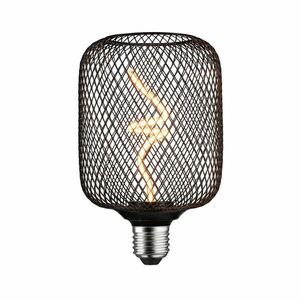 PAULMANN Kovic Glow Standard 230V LED žárovka Zyl E27 4W 1800K stmívatelné černá obraz