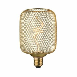 PAULMANN Kovic Glow Standard 230V LED žárovka Zyl E27 4W 1800K stmívatelné mosaz obraz