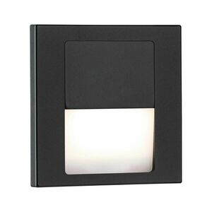 PAULMANN LED vestavné svítidlo do zdi Tsaro hranaté 80x36mm 1W 230V 2700K černá mat obraz