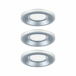 PAULMANN LED vestavné svítidlo Sormus 3ks sada IP65 kruhové 100mm 3x4, 8W / 1, 5W / 230V 3000K matný chrom obraz