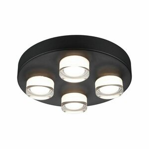 PAULMANN Selection Bathroom stropní svítidlo Kame IP44 3000K 230V 4x4, 2W černá obraz