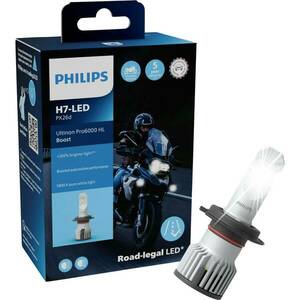 Philips H7 12V 15W Ultinon Pro6000 Boost 5800K +300% Moto 1ks 11972U60BX1 obraz