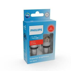 Philips P21/5W 12V/24V BAY15d Ultinon Pro7000 červená NOECE 2ks 11499RU70X2 obraz