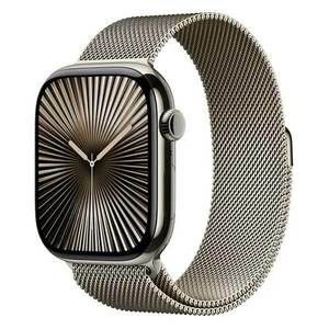 Apple Watch Series 10 GPS + Cellular 46 mm přírodní titanové s přírodním milánským řemínkem – S/M obraz