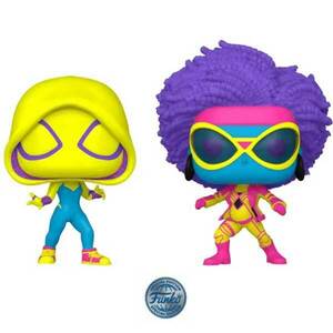 POP! 2 Pack Spider Gwen & Spider Woman (Marvel) Special Edition (Blacklight) obraz