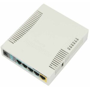 MIKROTIK RouterBOARD 951Ui-2HnD + L4 (600 MHz, 128 MB RAM, 5×LAN switch, 1×2, 4 GHz, plastic case, zdroj) obraz