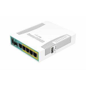 MIKROTIK RouterBOARD hEX PoE + L4 (800 MHz, 128 MB RAM, 5×GLAN switch, PoE in/out, zdroj) obraz